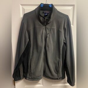 Free Country Men’s Gray/Black Fleece Jacket Size Large